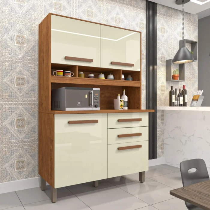 Armário de Cozinha Sofia Plus 4 Portas 2 Gavetas Imop (pr)