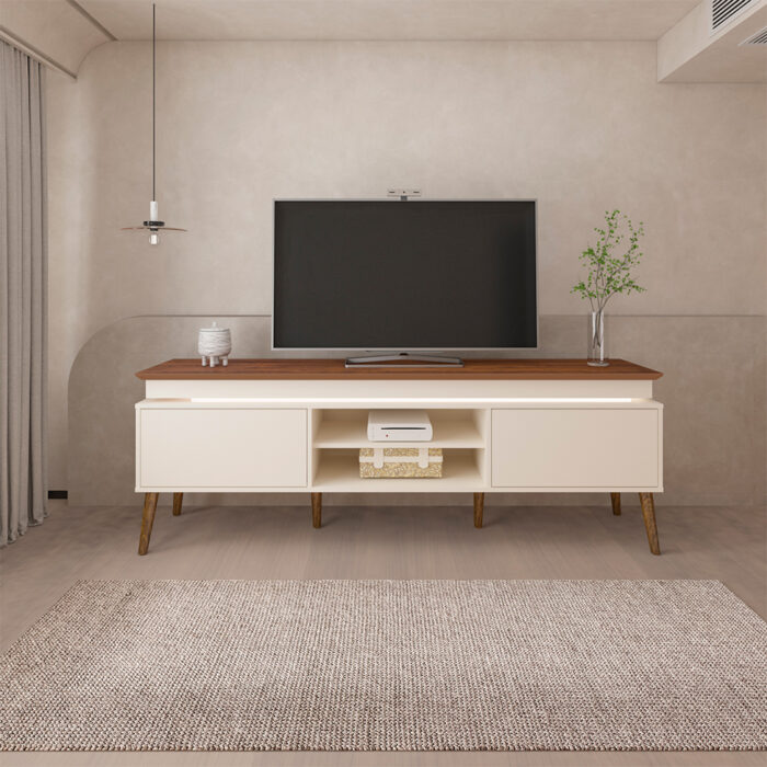 Rack Lumina Pinho e Off White 180 cm (pr) - Imagem 5