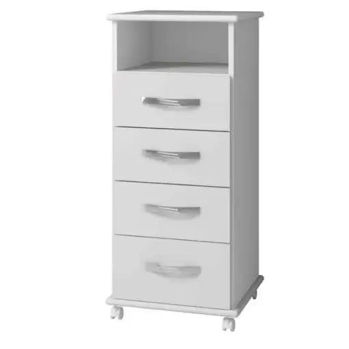 Balcão Piauí 4 Gavetas Branco Flex Arte Móveis (pr)