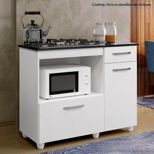 Balcão para Cooktop 4 Bocas Violeta Branco – KAIKI MÓVEIS (tt)