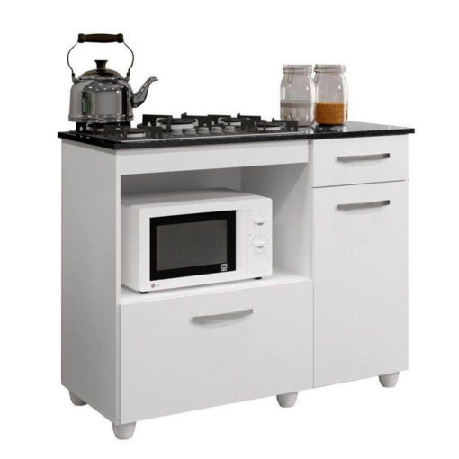 Balcão para Cooktop 5 Bocas Violeta Branco – KAIKI MÓVEIS (tt)