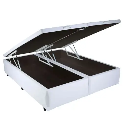 .Base Box Bipartida Baú Universal Casal 43x188x138 Tecido Corino (pr-rn).