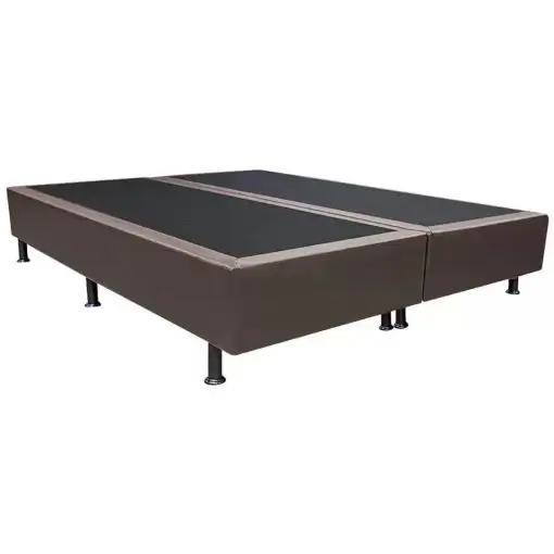 .Base Box Bipartida Universal Queen em Corino 37x198x158(lord-pr-rn).