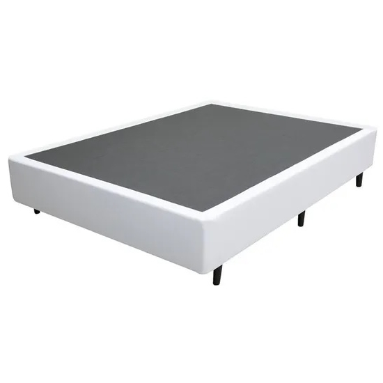 .Base Box Casal 138x188 Simples Corino Preto – (pr-tt).