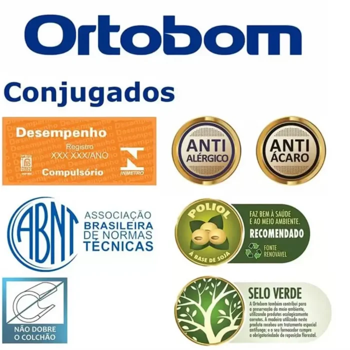 Cama Solteiro com Molas Ortobom Spring Dream Box Conjugado 88x188x43cm (pr) - Imagem 3