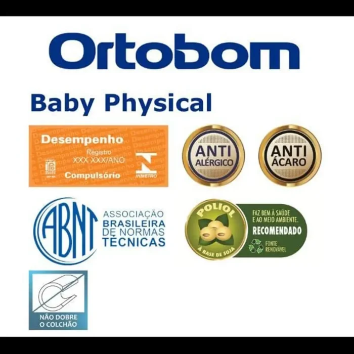 Colchão Baby Physical 70×130 ou 60×130  para Berço Ortobom (pr) - Imagem 4
