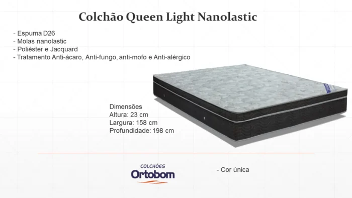 Colchão Light Queen Ortobom Nanolastic 158x198 (pr) - Imagem 3