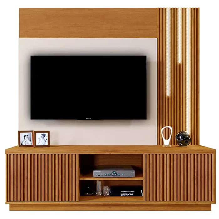 Estante Siena Home para TV até 59 Polegadas 2 Portas com LED Mavaular (pr) - Imagem 2