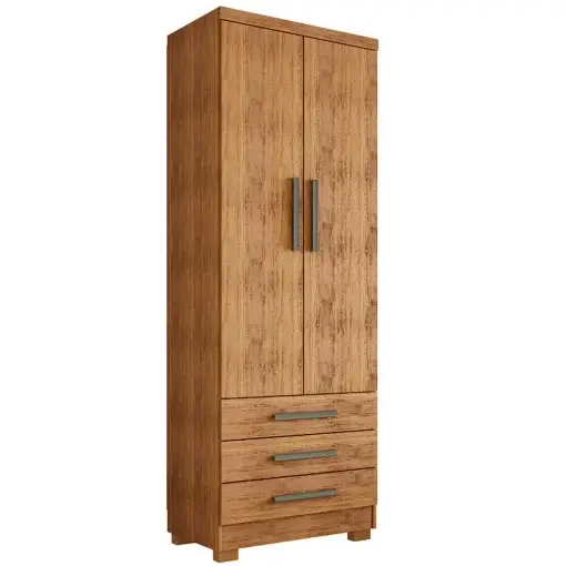 Guarda Roupa Floripa Solteiro 2 Portas 3 Gavetas Rud Rack (pr)