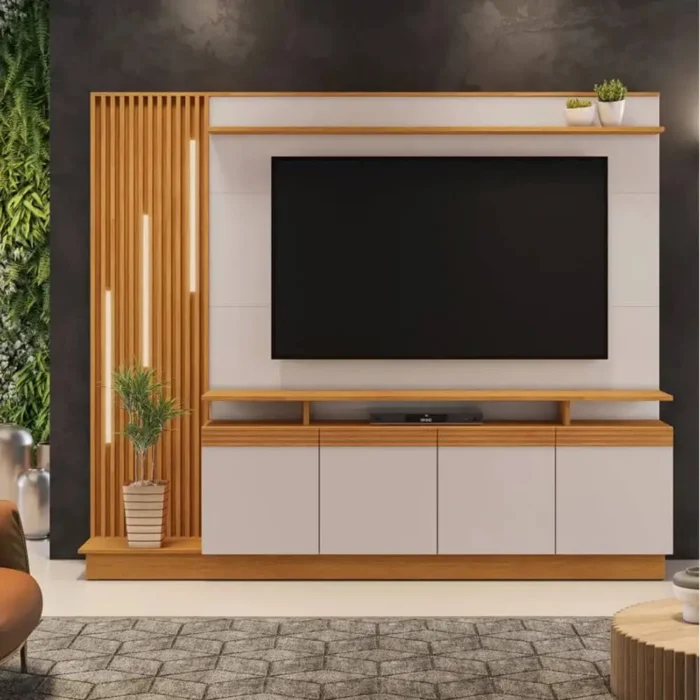 Home Absoluto Estante para TV até 65 Polegadas com LED 4 Portas JCM (pr) - Imagem 2