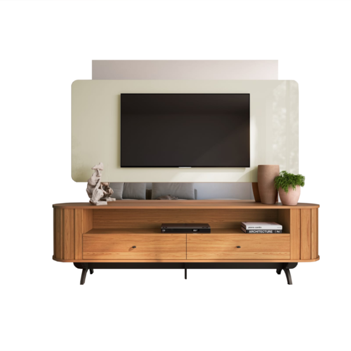 Home até 65″ Creta TB303E Off White/Freijó – DALLA COSTA (tt) - Imagem 3