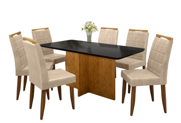 .MESA LOS ANGELES 160CM C/ 6 CAD LAS VEGAS (rn).