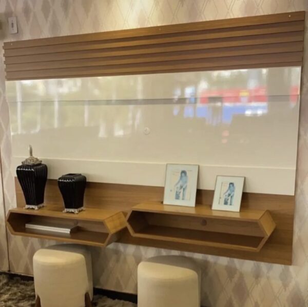 Painel até 65″ Mônica PA22 Off White/Freijó – DALLA COSTA (tt)