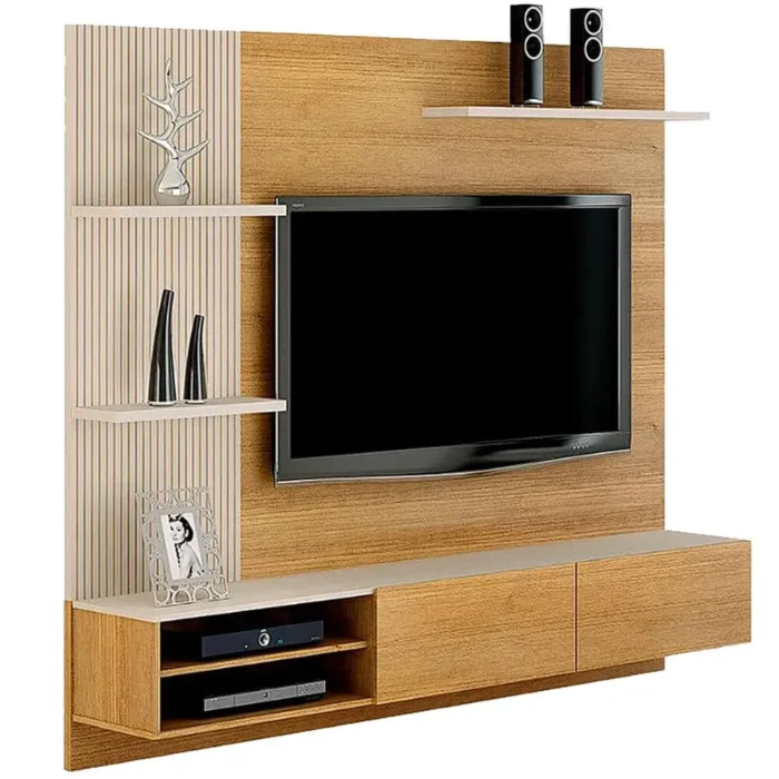 Home Montana para TV até 65 Polegadas Valdemoveis Cinamomo Off White (pr)