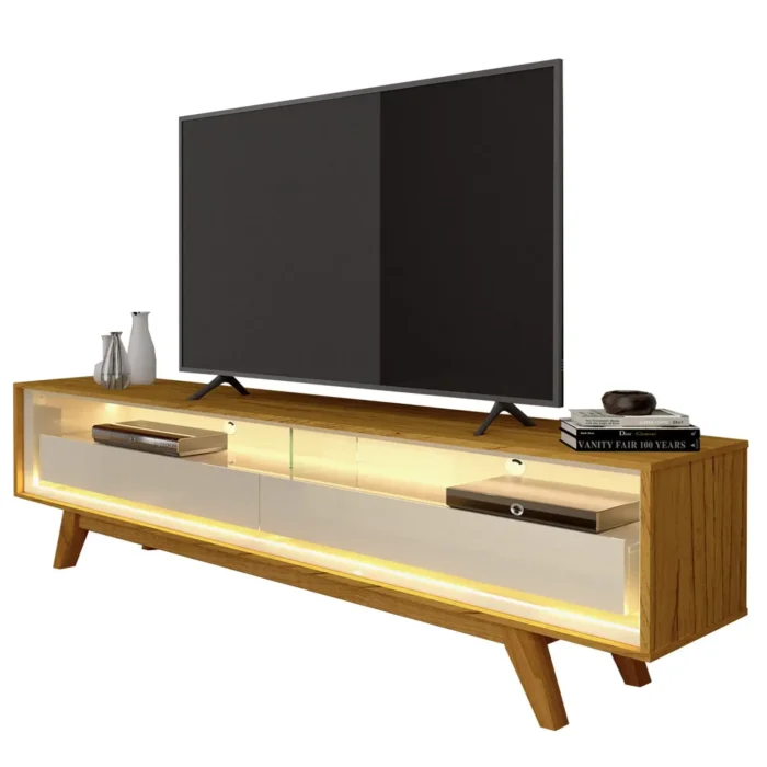 Rack Requinte 172cm para TV até 65 Polegadas com LED 2 Gavetas Gelius (pr-sr) - Imagem 2