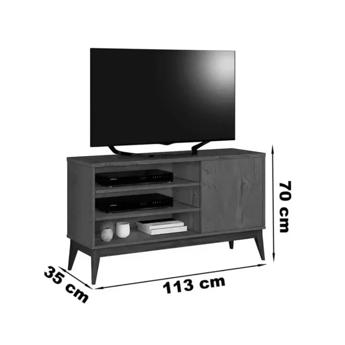Rack Vinci Retrô Para TV até 50 Polegadas EDN Móveis (pr) - Imagem 6