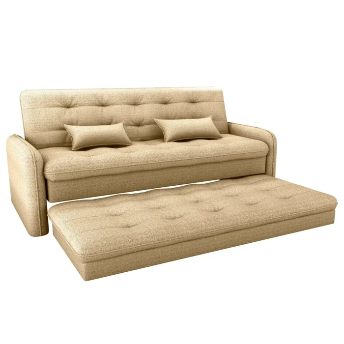 Sofá Cama Madalena Reclinável com Cama Auxiliar 3 Lugares Tecido Linho 200cm Matrix (rn-pr) - Imagem 7