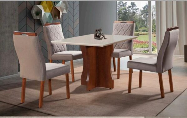 .Mesa Bella 0,90×0,90 c/4 Cadeiras Lisboa (RN).