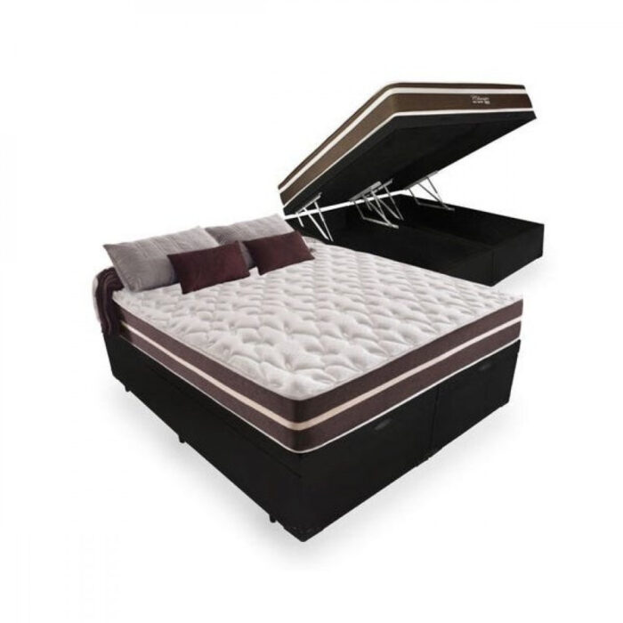 Cama Box Baú + Colchão Anjos Classic Superlastic Casal 138x188 - Imagem 4