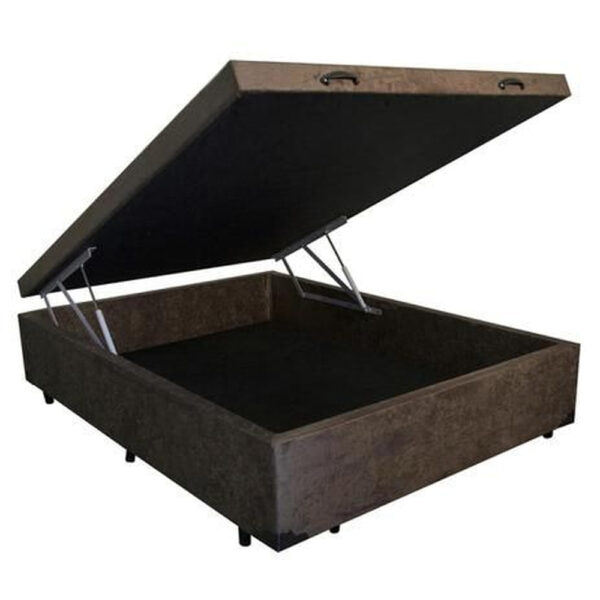 .Base Báu Casal 138x188x40 Suede- (SR).