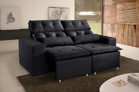 ESTOFAMART - SOFÁ RETRÁTIL E RECLINÁVEL BEATRIZ - 2 MOD - 195cm (rn)