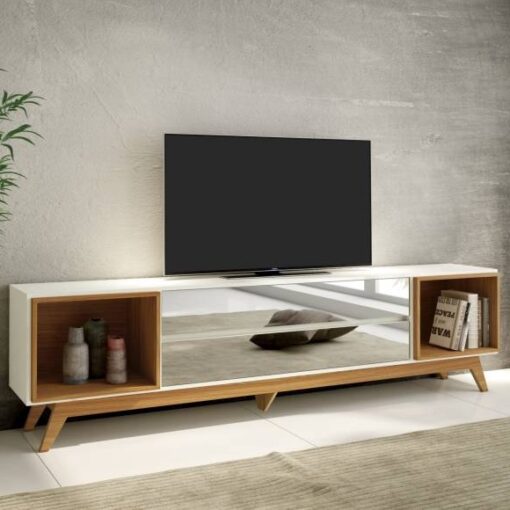 Rack até 60″ Anita R422 Off White/Freijó – DALLA COSTA (tt)