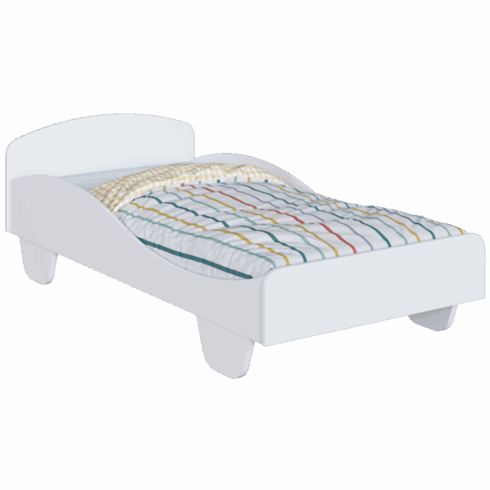 Cama Solteiro Sol Branco Brilho – PEROBA MÓVEIS  (tt) - Imagem 4