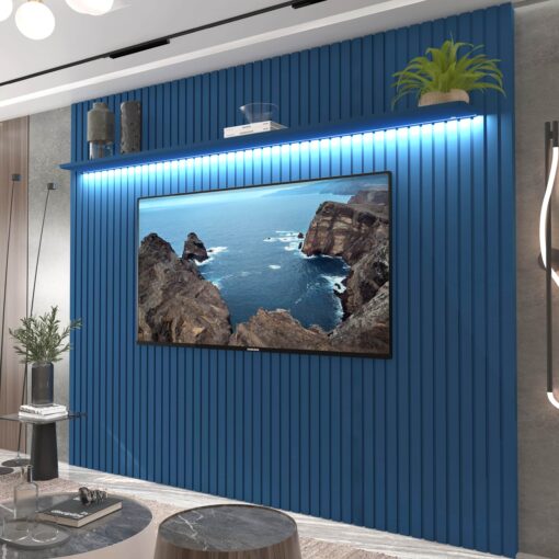 Painel até 85″ Nobre Ripado 230 Azul – GELIUS (tt)