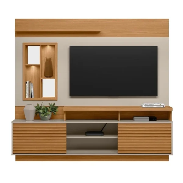 Estante Home para Tv até 60 Polegadas com Led Eldorado Linea Brasil Avela/Off White (rn)