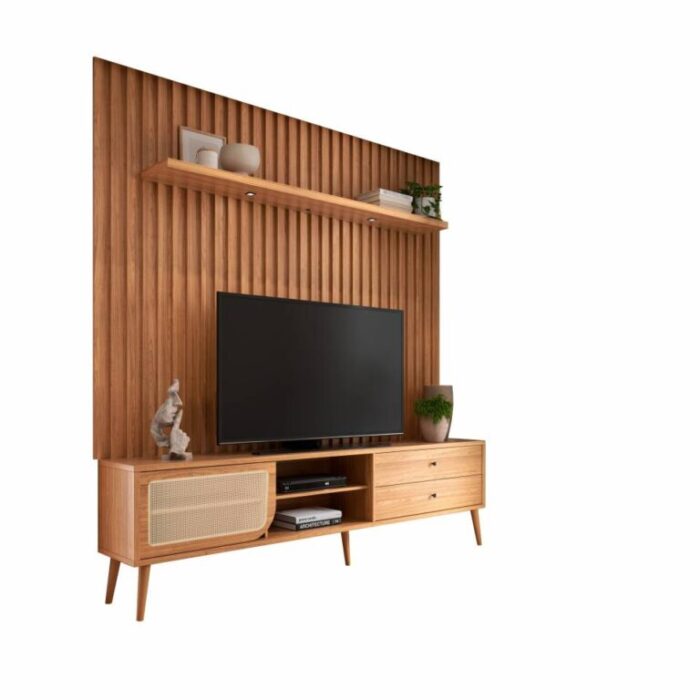 Painel + Rack até 75″ TB346F Freijó – DALLA COSTA (tt) - Imagem 5