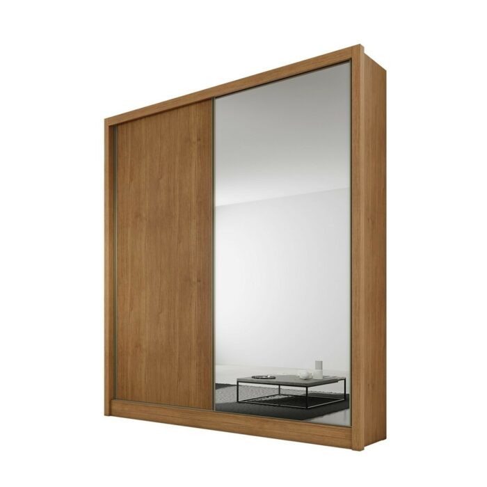GUARDA ROUPA NOVO HORIZONTE VIRTUS 2 PTS C/ 1 PT ESPELHO 100% MDF - (RN) - Imagem 5