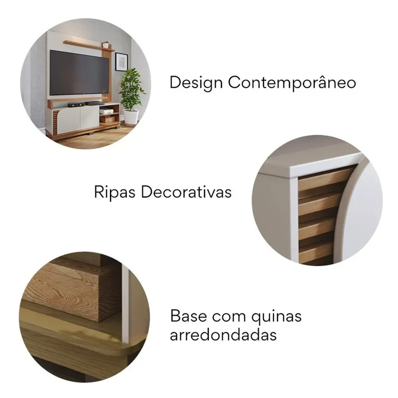 Home Jurerê Larg. 1.50m Para TV até 65 Polegadas (rn) - Imagem 4