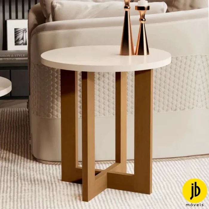 .Mesa Lateral 8002 Luxo Off/Nature JB Bechara (ruffer).