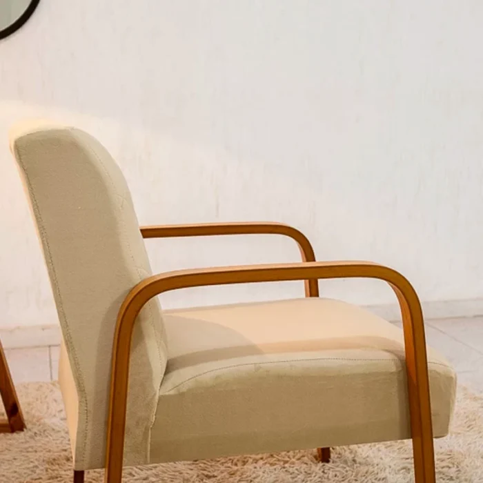 .Poltrona Ayla Veludo Bege 6010 (ruff). - Imagem 10