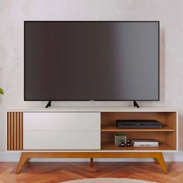 Rack Bancada Otawa Off/Freijó Para TV até 65 Polegadas Larg. 1.60m - Colibri (rf)