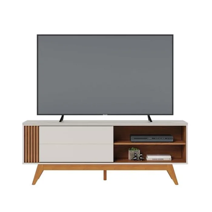 Rack Bancada Otawa Off/Freijó Para TV até 65 Polegadas Larg. 1.60m - Colibri (rf) - Imagem 6