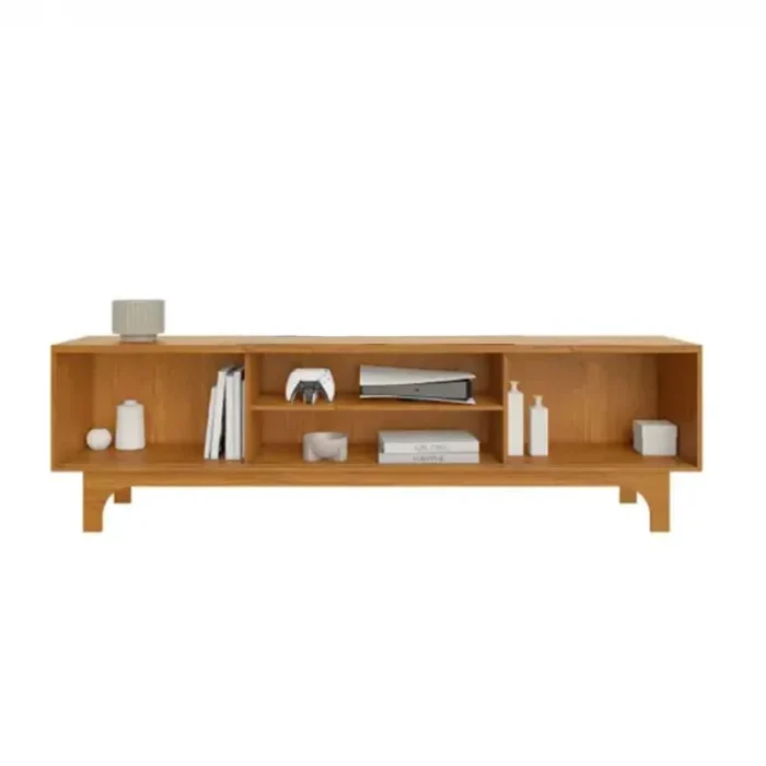Rack Triunfo Cinamomo Larg. 2.00m + Painel Riso Cinamomo Ripado TV até 75 Polegadas Larg. 2.07m - JCM (rf) - Imagem 6