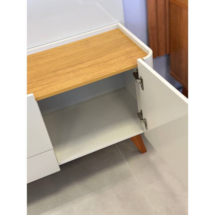 Rack Bancada Nobre C/LED para Tvs até 70" - Off White/Naturale (rn) - Imagem 6