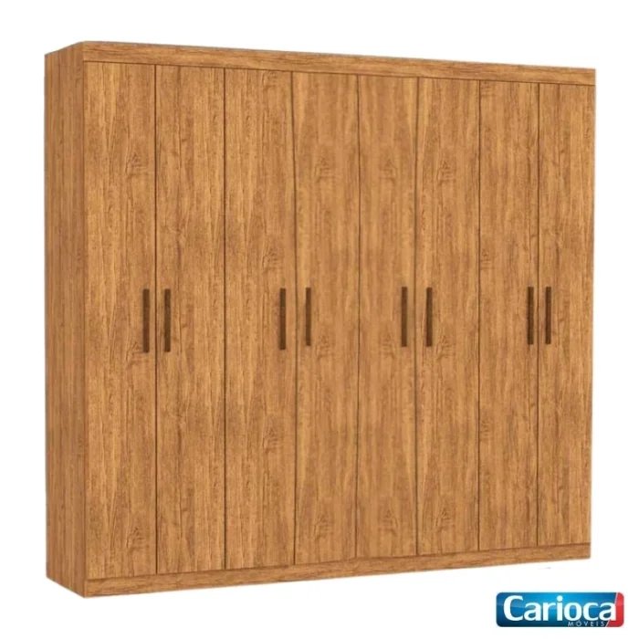 .Guarda-Roupa 8 Portas Rubi 2,08 m(Sem Espelho)Branco – CARIOCA MÓVEIS(total-lord-rufer). - Imagem 4