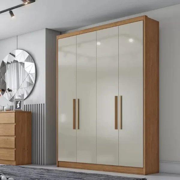 Guarda-roupa Moderni Plus 100% MDF 4 Portas 3 Gavetas Larg. 1.645m (rn)