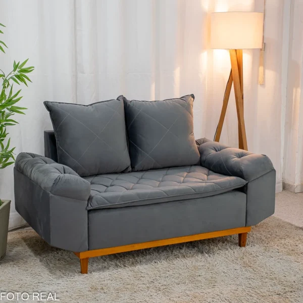 Sofá 2 lugares Bélgica Veludo Larg. 1.60m (rf)