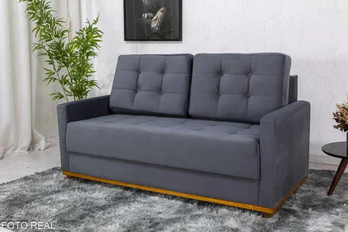Sofá 3 lugares Living Áustria Veludo Larg. 1.70m (rf) - Imagem 4