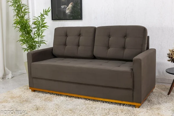 Sofá 3 lugares Living Áustria Veludo Larg. 1.70m (rf)