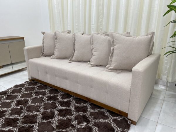 Sofá Cama Feeling Casal 4 Lugares e 5 Almofadas 210cm Innove (rn)