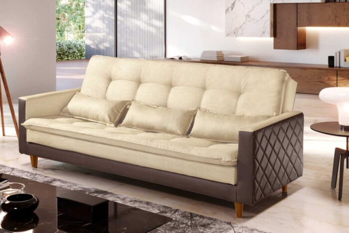 SOFA CAMA SF.5820 VIENA LINHO BEGE 306B/KOR MAR/2239 – LUXUR (rn)