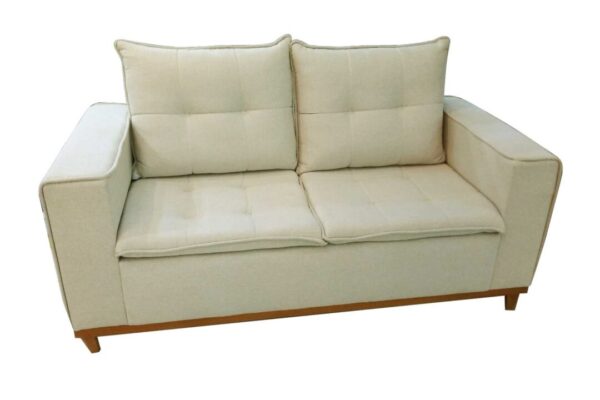 Sofá 02 Lugares Bali 1.47m Linho Bege - JC (rn)