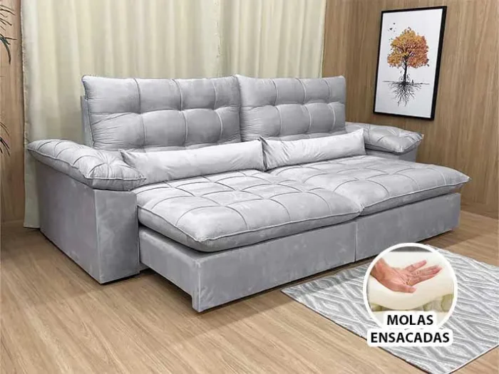 Sofá Retrátil Reclinável 2,90 M  Aurora  (alp) - Imagem 2