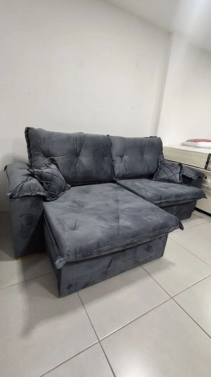 Sofá Retrátil e Reclinável Atlanta Veludo 230 cm (pr) - Imagem 2