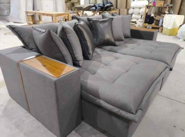 Sofá Cama Retrátil Reclinável Gabriella 2,50m –  Linho / (lord-tt)
