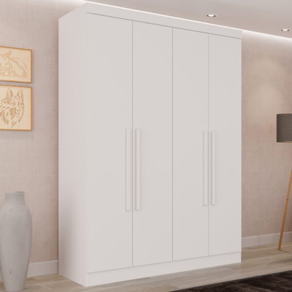 Guarda-Roupa 4 Portas Recife 1,21 m Branco – SALLÊTO (tt)